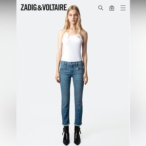 Zadig & Voltaire Ava Slim-Cut Cropped Jeans - NWOT